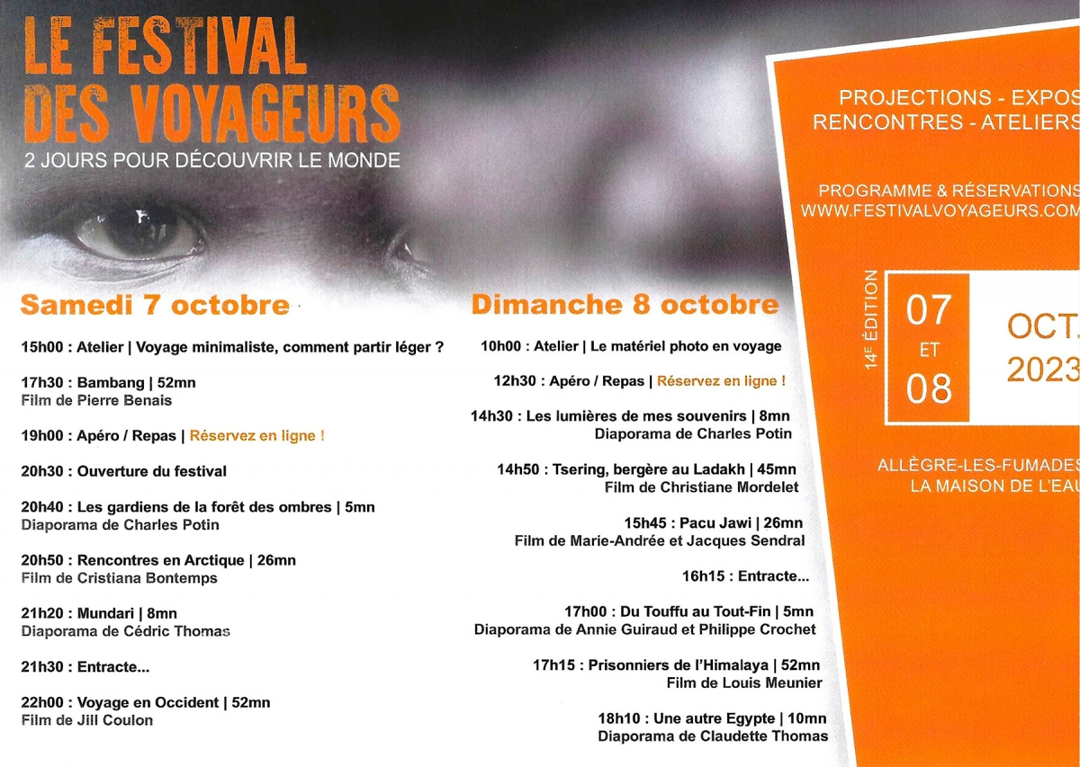 14ème festival des voyageurs - Les Fumades 7 et 8 octobre 2023