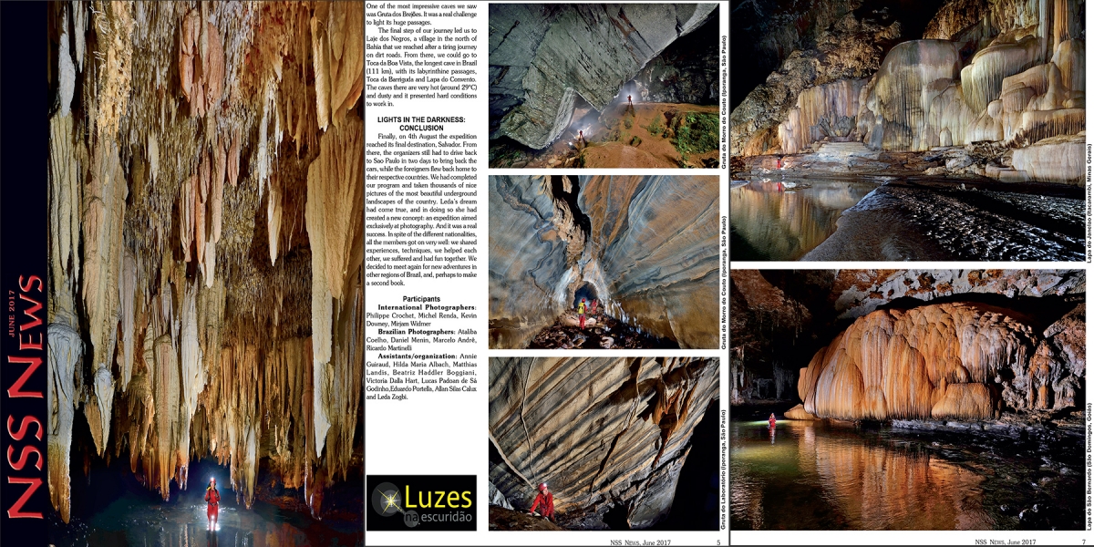 NSS News (juin 2017) : A month of photography in the caves of Brazil
