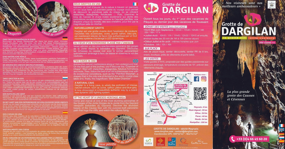 Dépliant 2018 Grotte de Dargilan