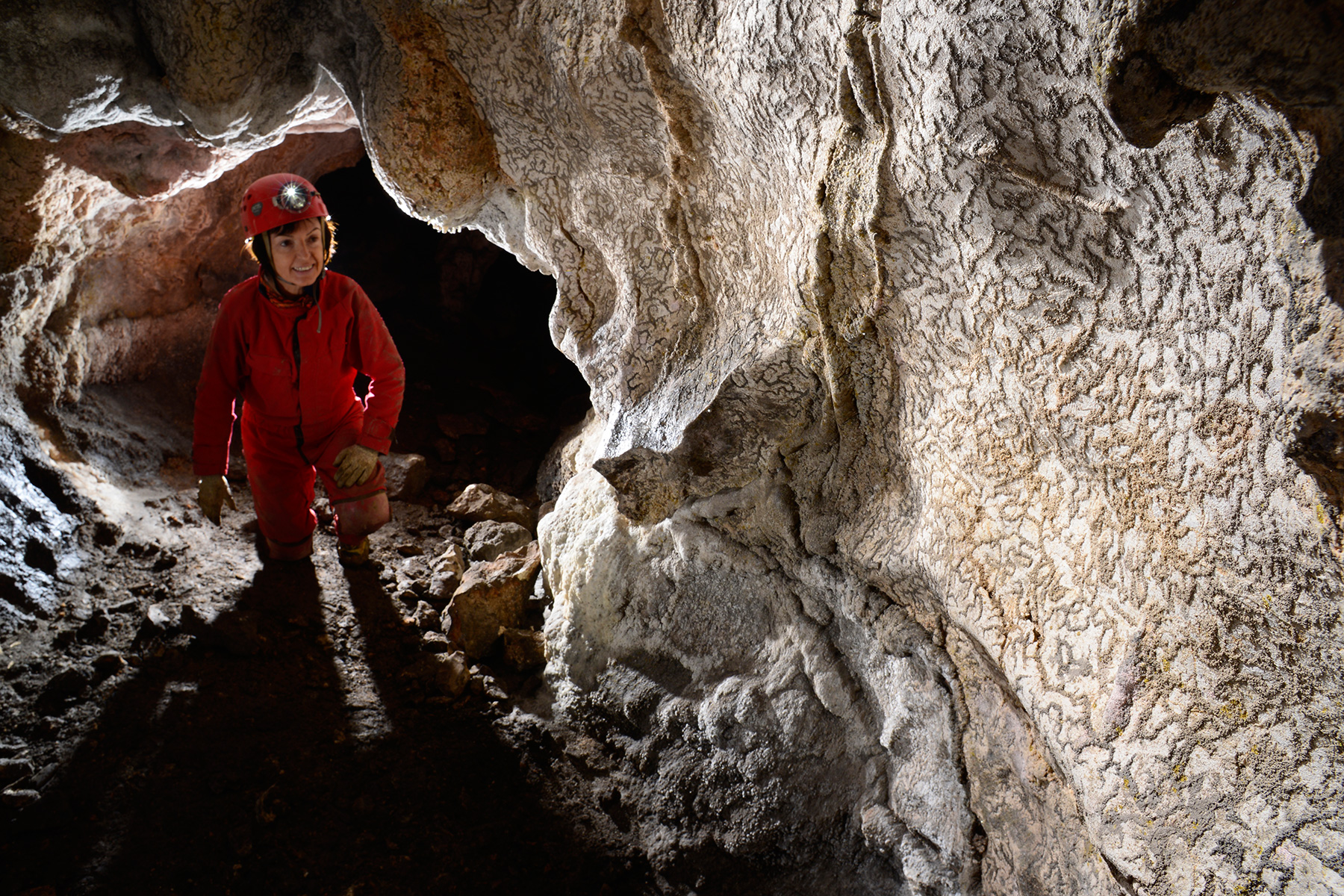 Atak Cave (Pinarbasi - Turquie) : vermiculations sur les parois d'une galerie