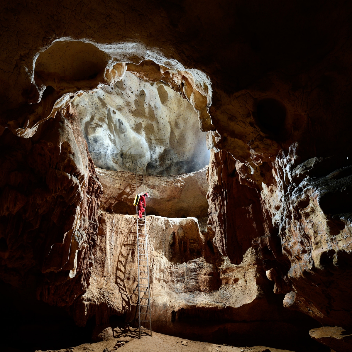 Grotte de Saint-Marcel d'Ardèche (galerie d'entrée) - La Grande échelle