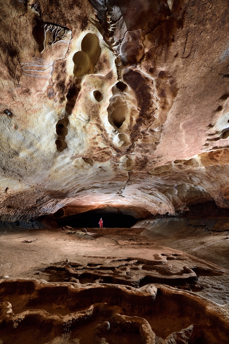 Grotte de Saint-Marcel d'Ardèche (réseau I) - Galerie des Boas avec ses grands gours)