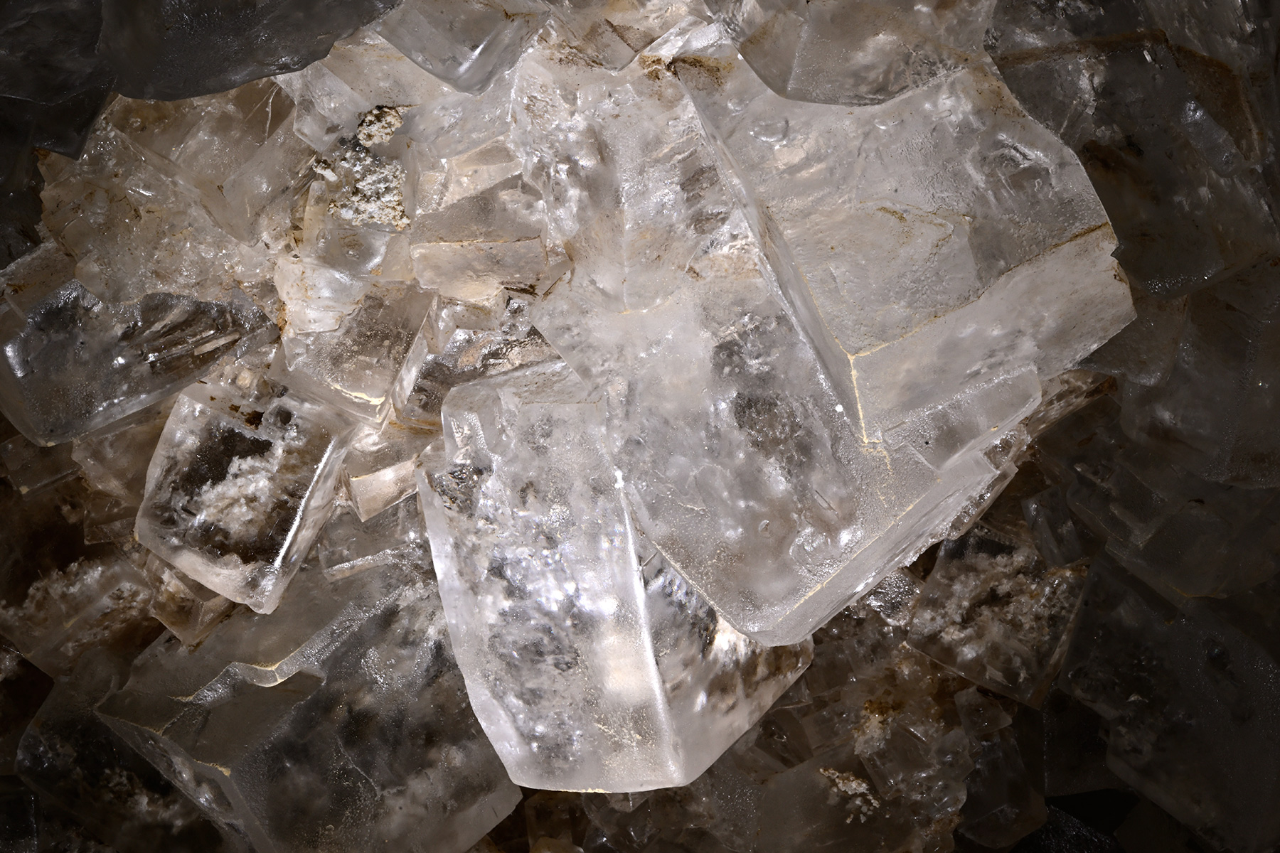 Salt cave (Mont Sodome, Israël) - Détail de cristaux de sel centimétriques 