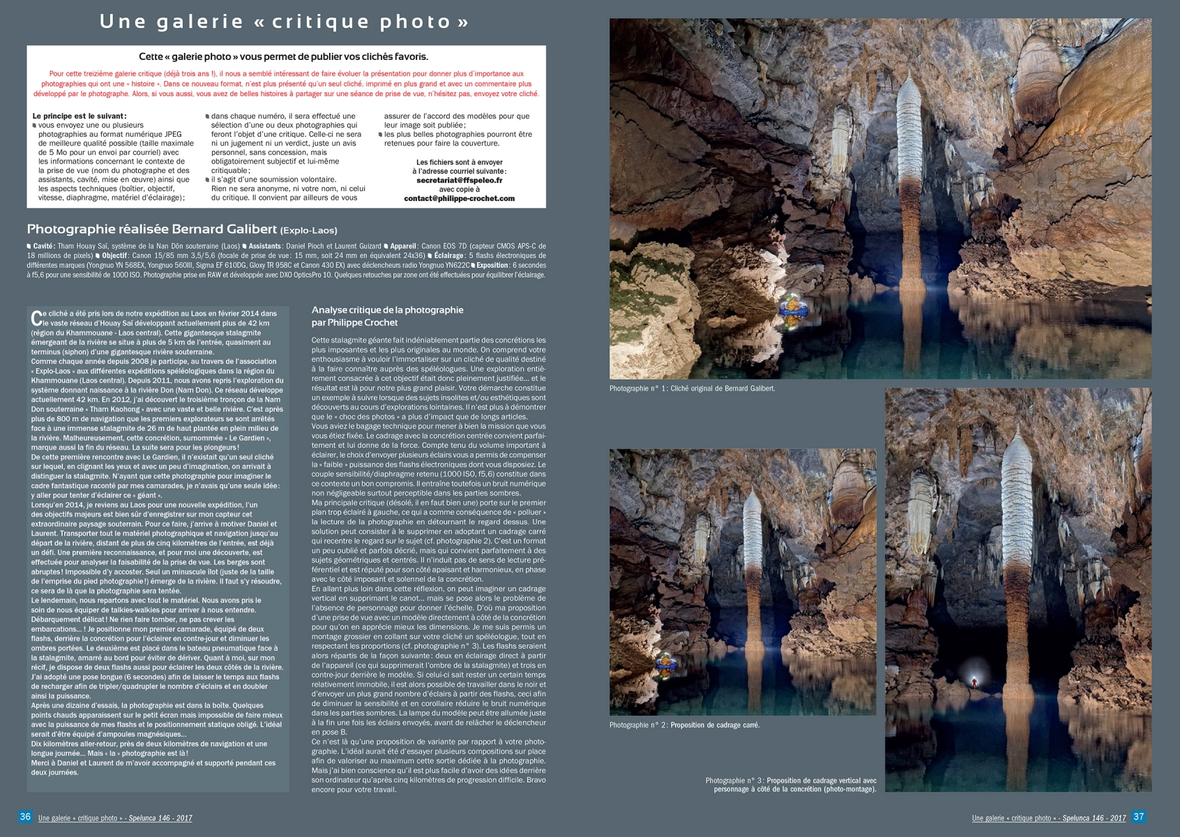 Galerie critique du Spelunca n°146 - Photographe : Bernard Galibert