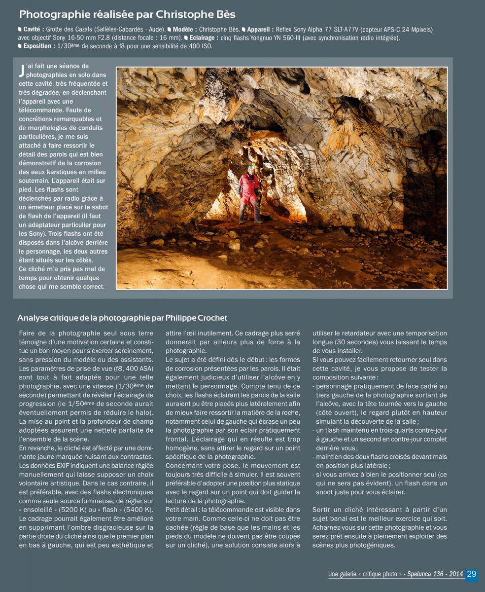 Galerie critique du Spelunca n°134 - Photographe : Christophe Bes