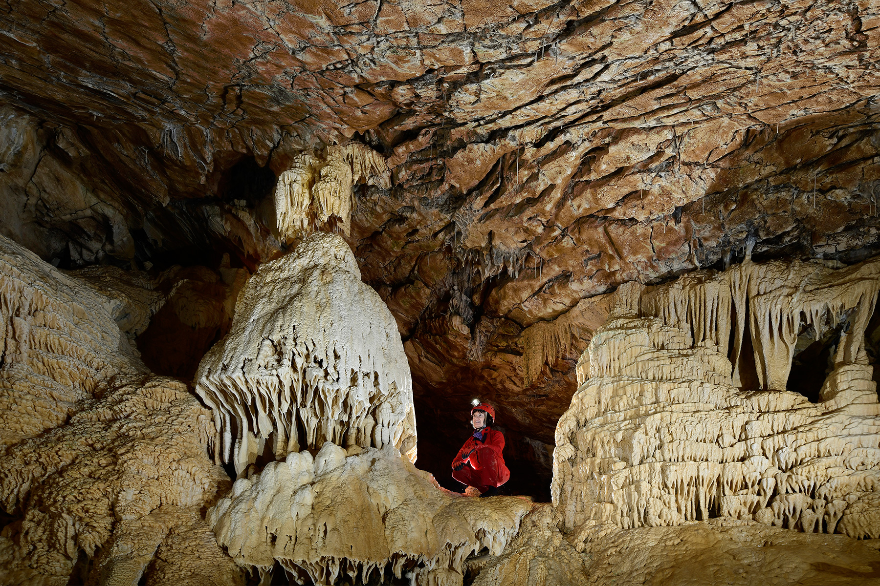 Grotte de Vallorbe (Suisse) - "Le clocher" (partie aménagée).