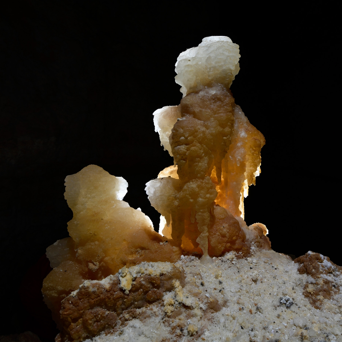 Cottonwood Cave Second Parallel (USA - Nouveau Mexique) - Stalagmites d'epsomite