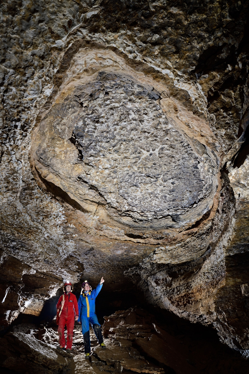 Grotte de Trabuc (Gard) - Coupole d'effondrement de strates dans une galerie