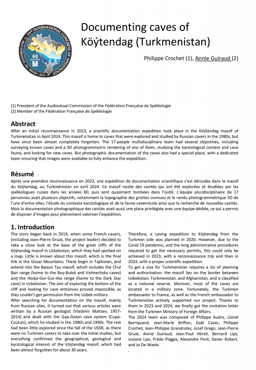 Documenting caves of Koytendag (Tukmenistan) Page 1 (Documenting caves of Koytendag (Tukmenistan) Page 1) Documenting caves of Koytendag (Tukmenistan) Page 1