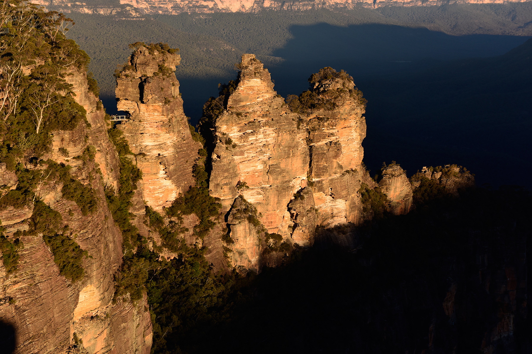 Blue Mountains National Park (New South Wales, Australie) - The Three Sisters au coucher du soleil
