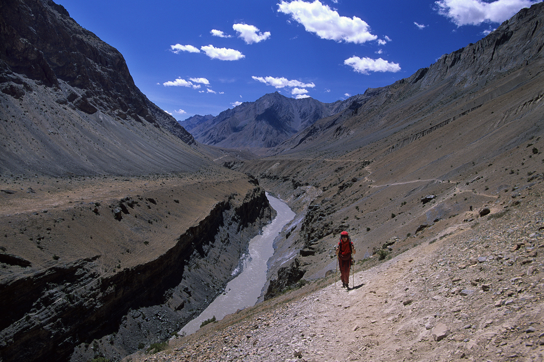 Zanskar. Trek Lamayuru - Padum.Vallée du Zanskar entre Hanumil et le col de Parfi La.