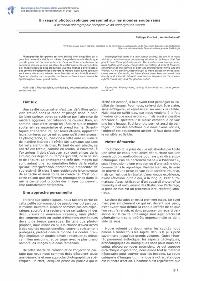 Dynamiques environnementales 54-55 Page 211(Dynamiques environnementales 54-55 Page 211)