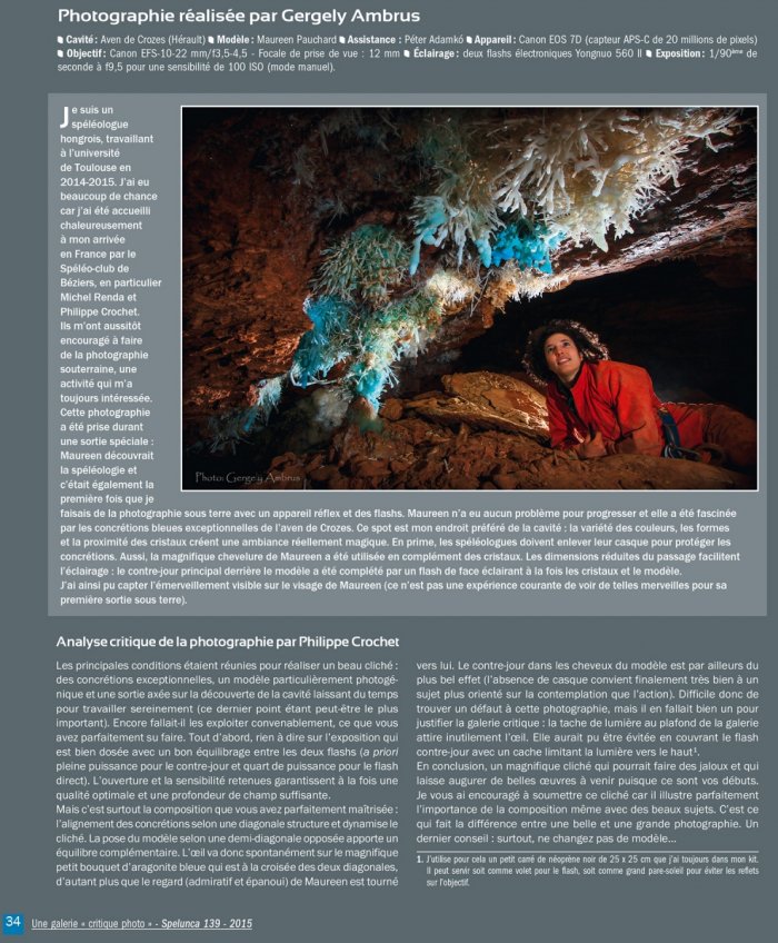 Galerie critique du Spelunca n°139 - Photographe : Gergely Ambrus(Spelunca n°139)