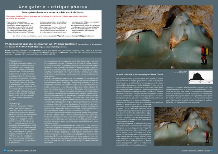 Galerie critique du Spelunca n°150 - Photographe : Philippe Guillemin(Spelunca n°150)