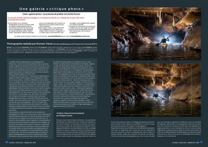 Galerie critique du Spelunca n°151 - Photographe : Romain Venot(Spelunca n°151)