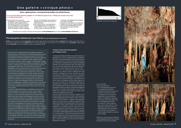 Galerie critique du Spelunca n°152 - Photographe : Luca Terray(Spelunca n°152)