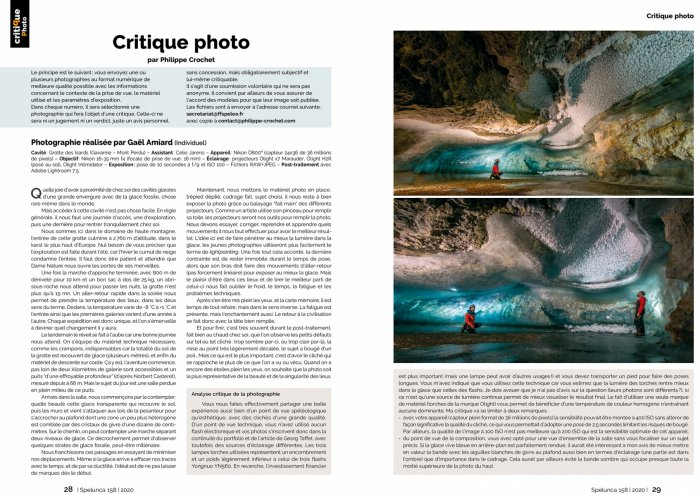 Galerie critique du Spelunca n°158 - Photographe : Gaël Amiard(Spelunca n°158)