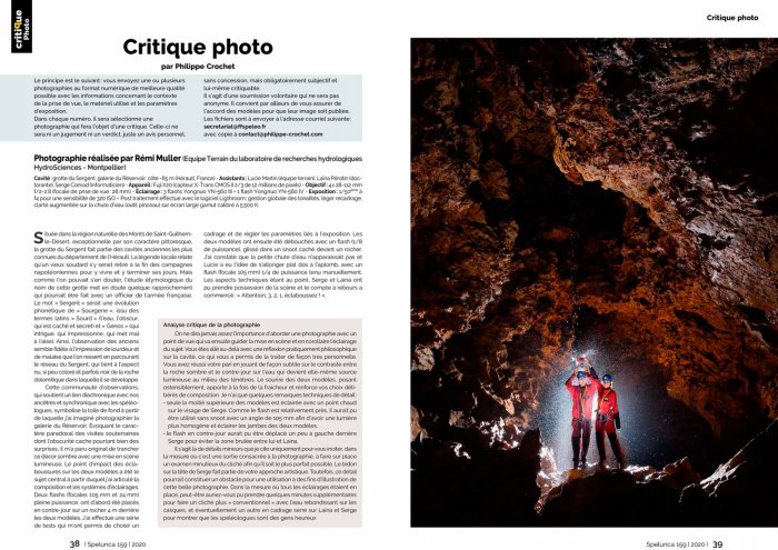 Galerie critique du Spelunca n°159 - Photographe : Rémi Muller(Spelunca n°159)