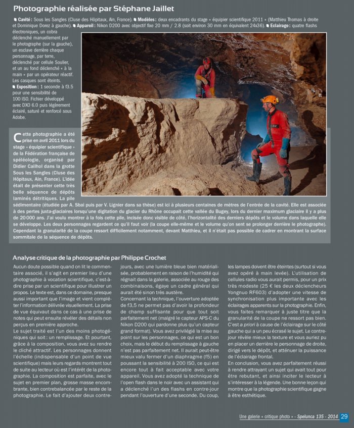Galerie critique du Spelunca n°135 - Photographe : Stéphane Jaillet(Spelunca n°135)
