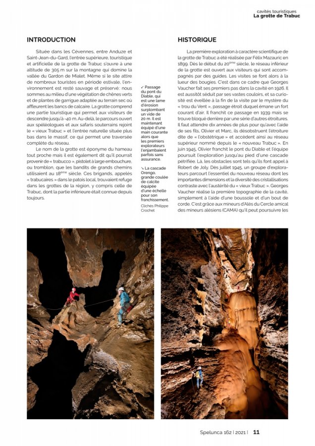 Spelunca 162 Page 11(Spelunca 162 Page 11)