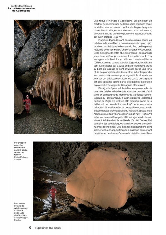 Spelunca n°160 (décembre 2020) : La rivière souterraine de Cabrespine(Spelunca 160 Page 06)