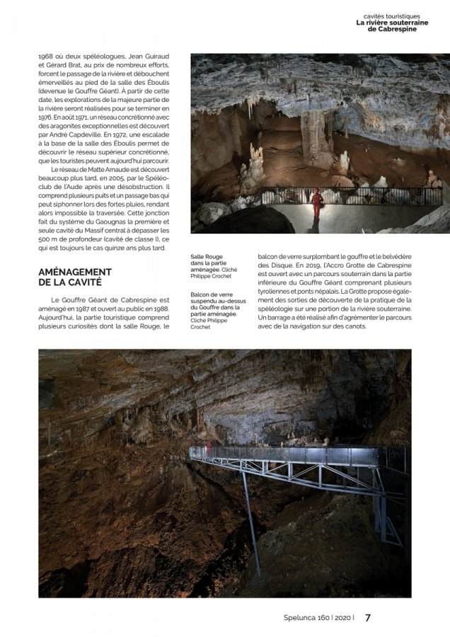 Spelunca n°160 (décembre 2020) : La rivière souterraine de Cabrespine(Spelunca 160 Page 07)