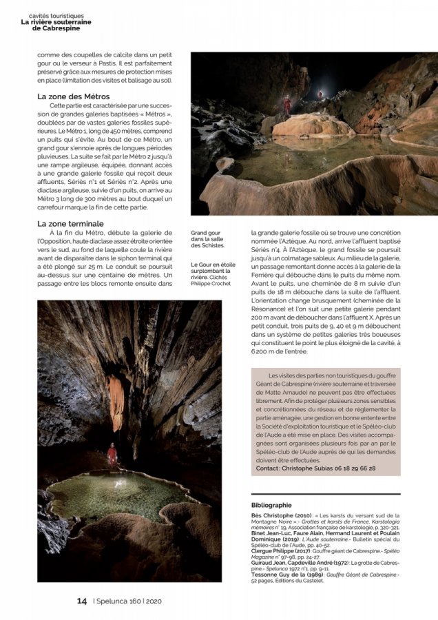 Spelunca n°160 (décembre 2020) : La rivière souterraine de Cabrespine(Spelunca 160 Page 14)