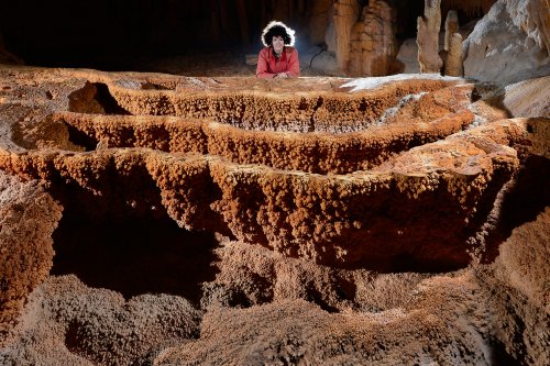 Grotte des Ecossaises (Hérault) - Grands gours cristallisés(SP-15-1063)