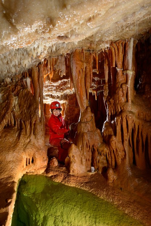 Grotte de la Toussaint (Gard) - Gour aux eaux vertes (SP-15-1525)
