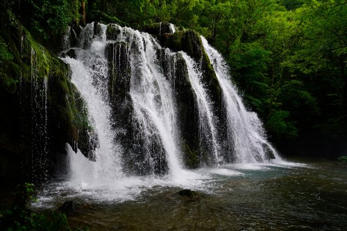 Cascade des tufs aux Planches-Près-Arbois (Jura), sur la rivière de la Cuisance(PA-16-0042)