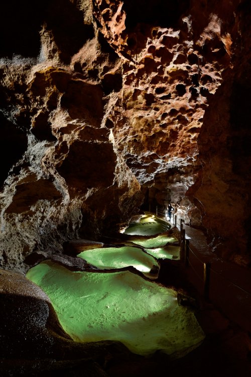 Grotte de Dargilan partie touristique (Lozère) - Salle des vasques(SP-18-0316)