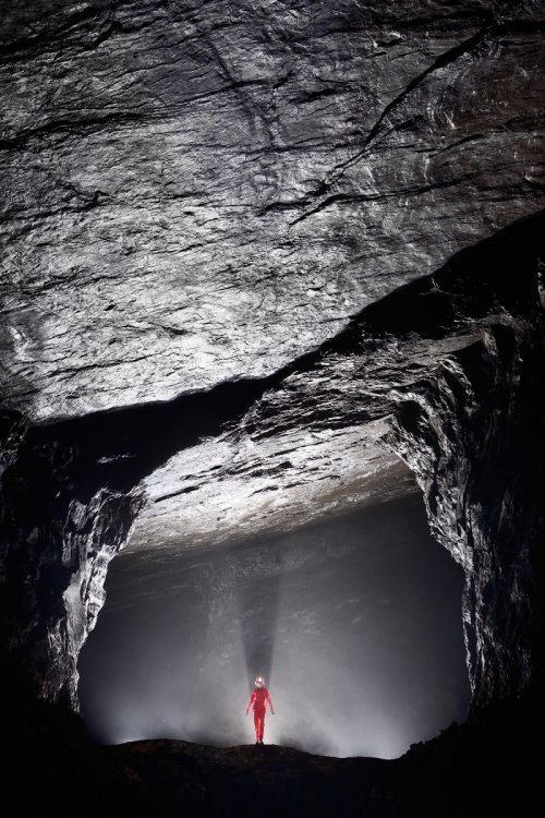 Mine de Lochezen (Walenstadt, Suisse) - Spéléo dans galerie avec brouillard(SP-18-0549)