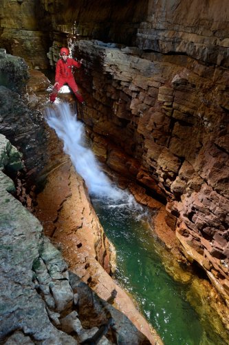 Abîme de Bramabiau (Gard) - Canyon du Bonheur dans le canyon terminal de la cavité (SP-20-0830)