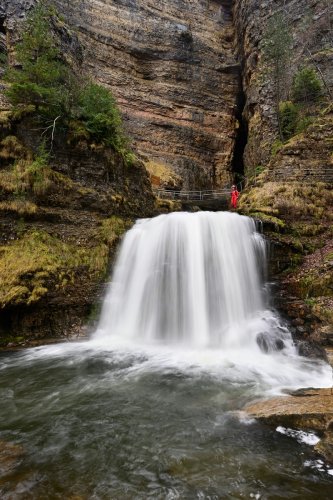 Abîme de Bramabiau (Gard) - Dernière cascade à la résurgence du Bonheur(SP-20-1451)