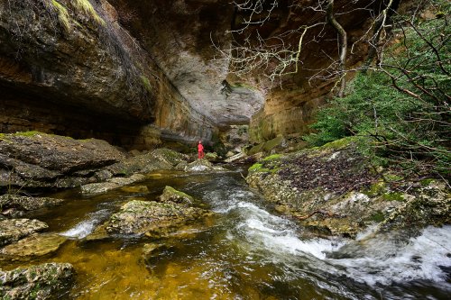 Abîme de Bramabiau (Gard) - Perte du Bonheur au début du Grand tunnel (SP-20-1383)