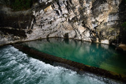 Fontaine des Chartreux (Cahors) - Vasque en hautes eaux(HY-21-0016)