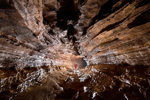 Grotte du Banquier (Hérault) - Galerie du "métro" avant le siphon S2(SP-21-1581)