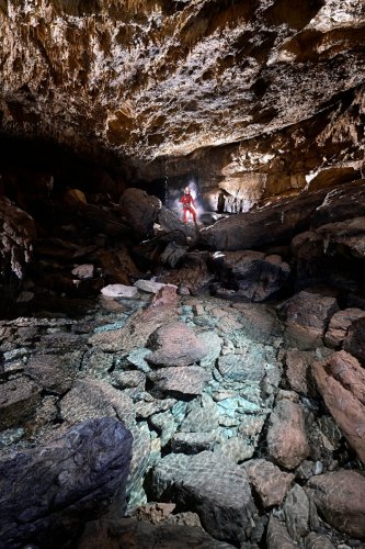 Gouffre de la Pierre Saint-Martin (Pyrénées-Atlantiques) - Rivière en basses eaux au début de la salle Adélie(SP-22-1667)