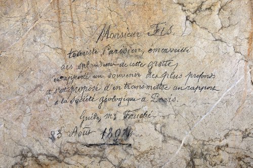 Grotte de Niaux (Ariège) -  graffiti historique (1894)(SP-24-0880)