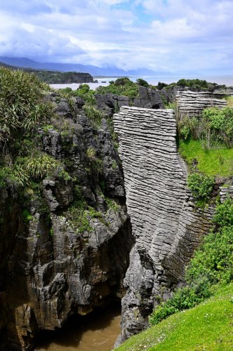 Punakaiki (Nouvelle-Zélande, Ile du sud) -   Pancake Rocks(VO-24-1413)