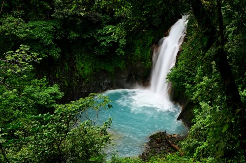 Parc national de Tenorio (Alajuela, Costa Rica) - Cascade du Rio Celeste(VO-25-1326)