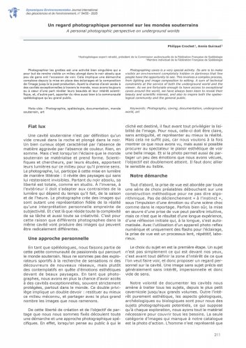 Dynamiques environnementales n°54-55 (2025) - Un regard photographique personnel sur les mondes souterrains