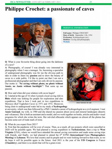 ISCA - Newsletter Janvier-Février 2021 : Interview page 29 à 31