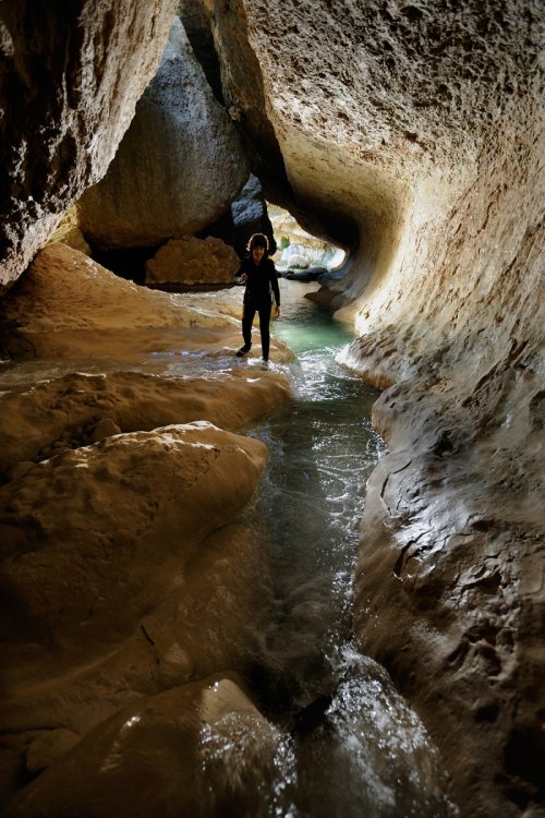 Rio Vero (Sierra de Guara, Espagne)- Passage des "Oscuros" (canyoning)(MO-11-0137)