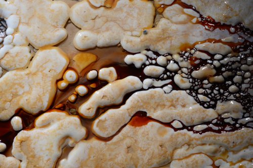 Grotte de Lodève (Hérault) - Calcite blanche avec coulées rouge(SP-13-0064)