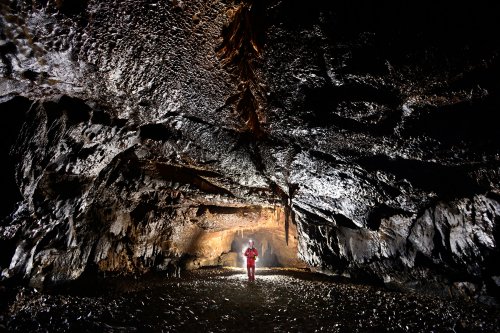 Nova Amaterska Cave (Tchéquie, Moravie, Parc National de Podiji) - Galerie principale(SP-13-0885)