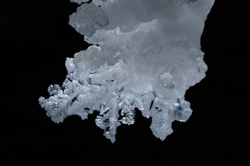 3N Cave(Namakdan, Qeshm, Iran) - Extrémité d'une stalactite de sel(SP-15-0228)