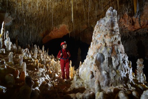 Cova des Pas de Vallgornera (Majorque, Baléares, Espagne) - Concrétions dans la "Sala Que no te nom".(SP-15-1297)