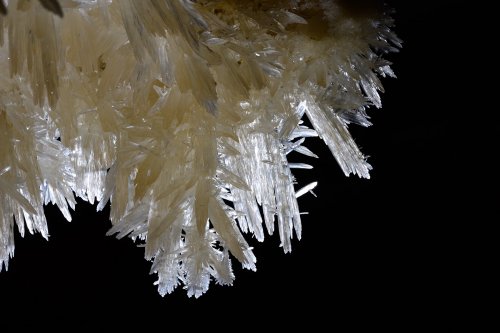 Puketiti Flower Cave (Nouvelle Zélande) - Détail de cristaux de gypse(SP-17-1070)