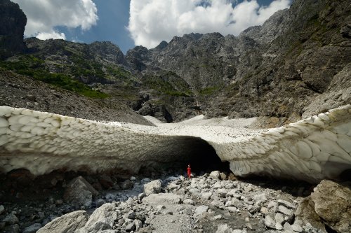 Eiskapelle (Konigssee, Allemagne) - Entrée de la cavité qui s'est développée dans un névé (SP-18-1643)